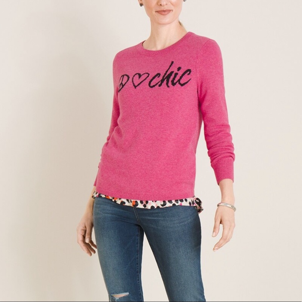 Chico’s ✌🏻❤️💄 cashmere blend sweater! - Picture 1 of 7